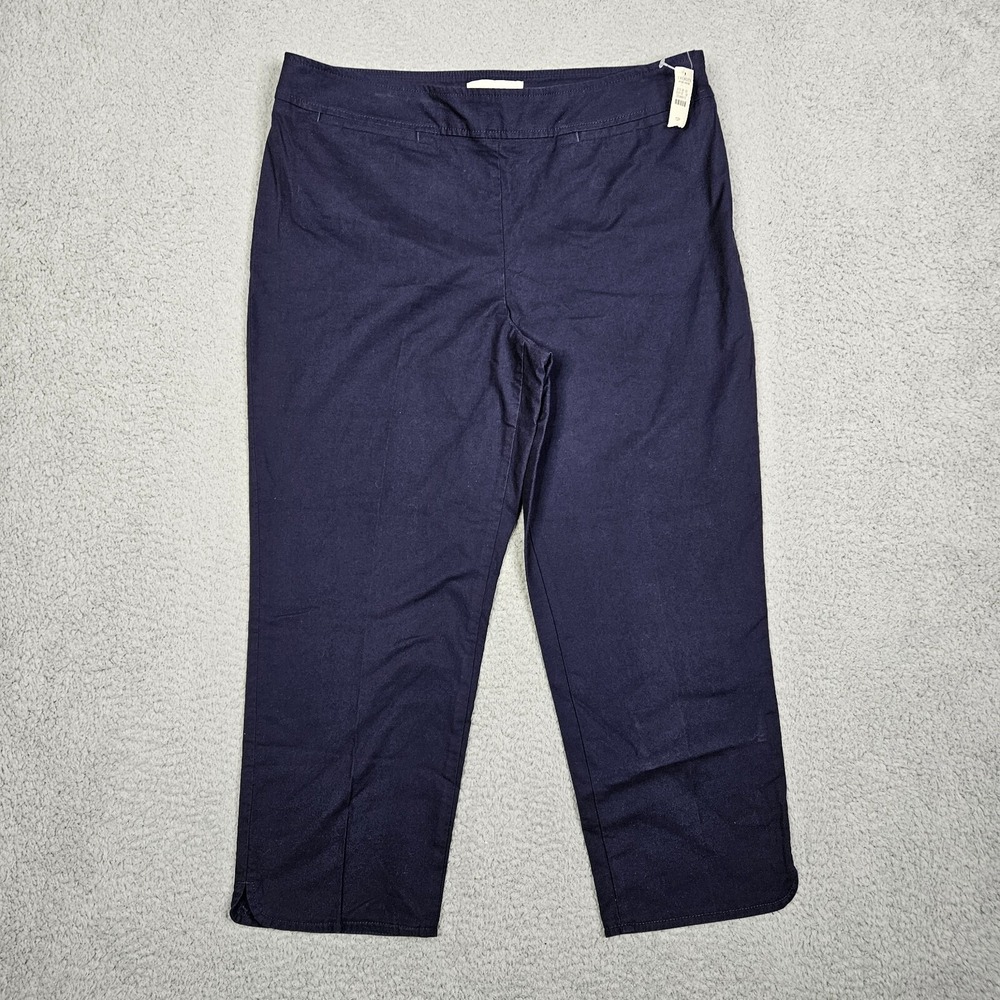 Talbots Women's Dark Navy blue Cropped Casual Pant Size 12P NEW